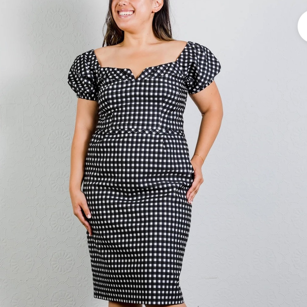 Nanette Lepore Cheeky Check sheath dress